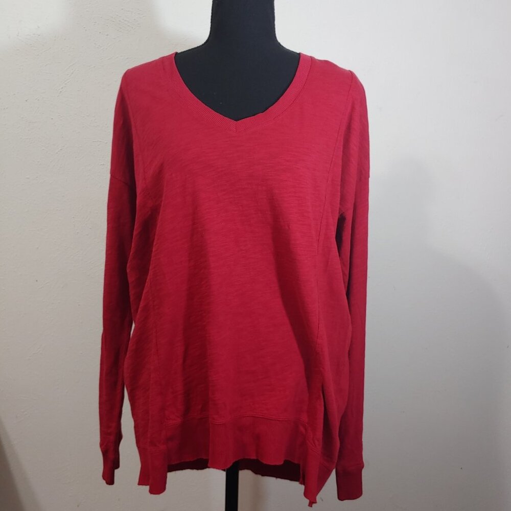 Bobi Los Angeles V Neck Long Sleeve Knit Women's Top